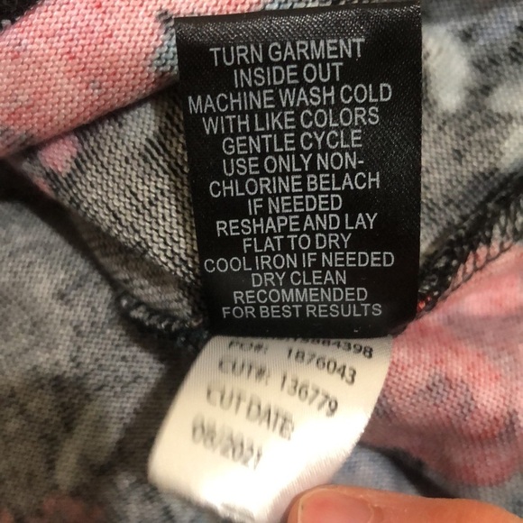 NWT Torrid Super Soft Plush Dress 00 M L Dark Gray Floral Puff Sleeve Skater - Picture 10 of 13